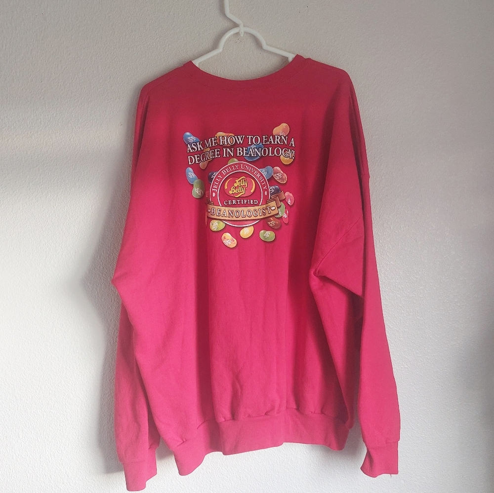 Jelly Belly University Mens XXL Red Sweatshirt Hanes Comfort Blend